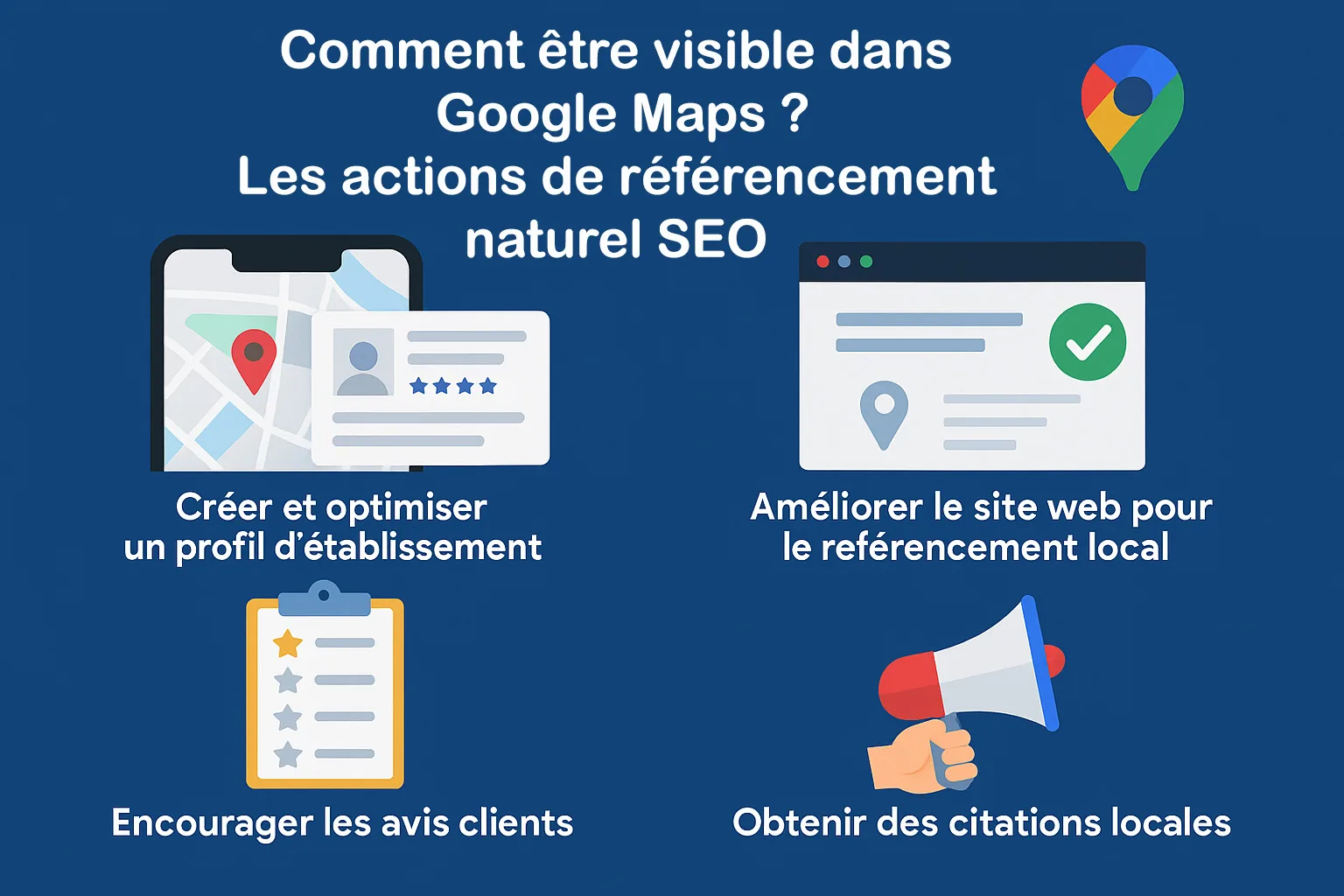 Comment être visible dans google maps