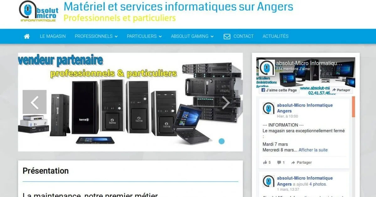 refonte site informatique angers
