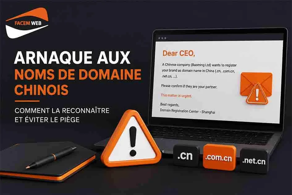 arnaque au nom de domaine chinois