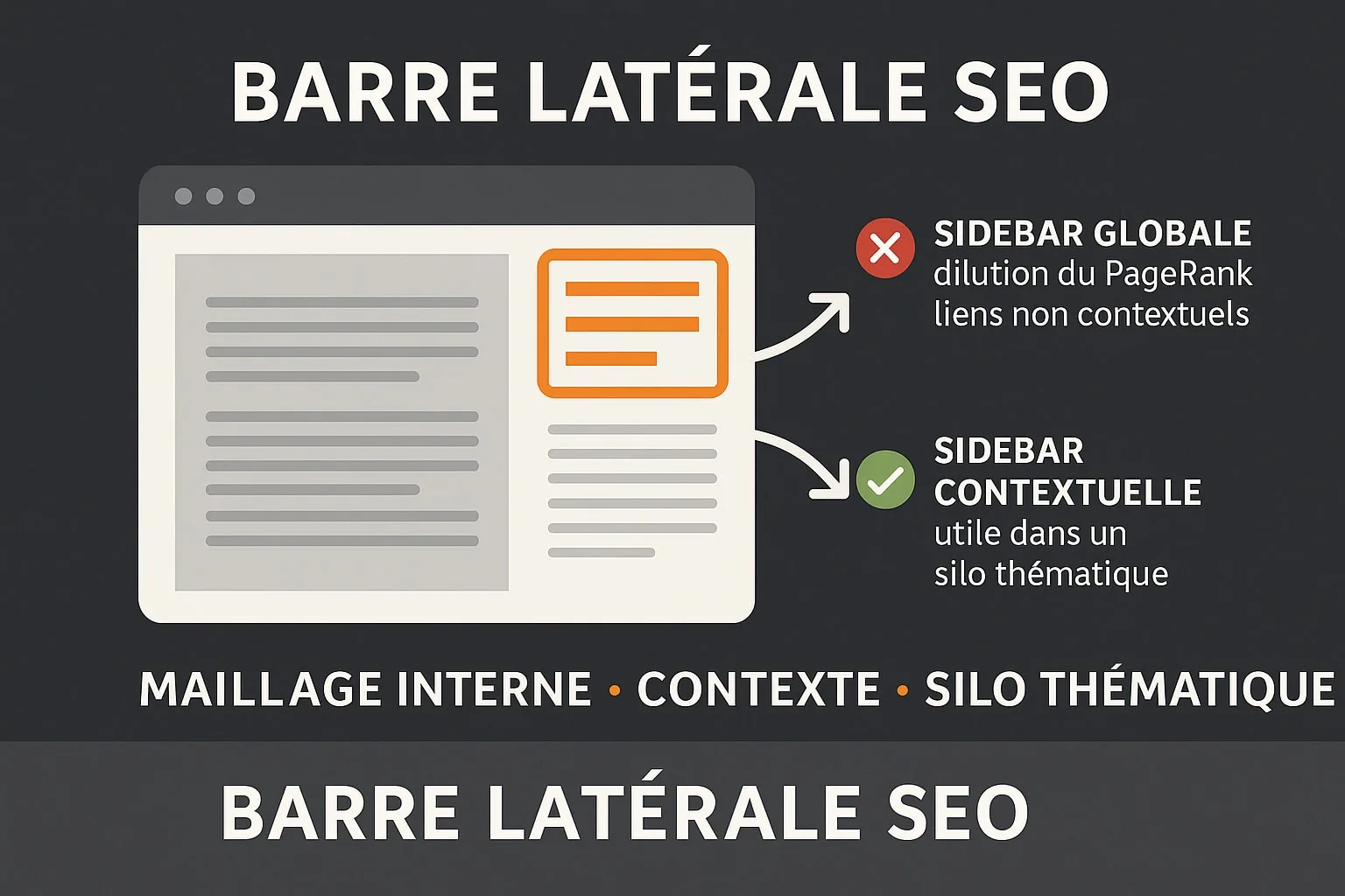 Quel impact SEO pour les liens de barre latérale (sidebar) ?