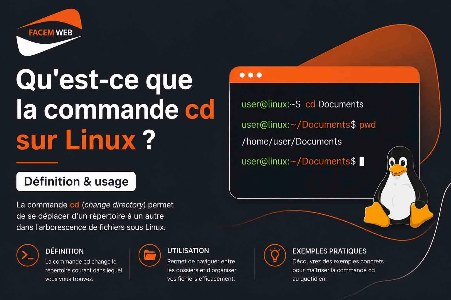 commande cd linux