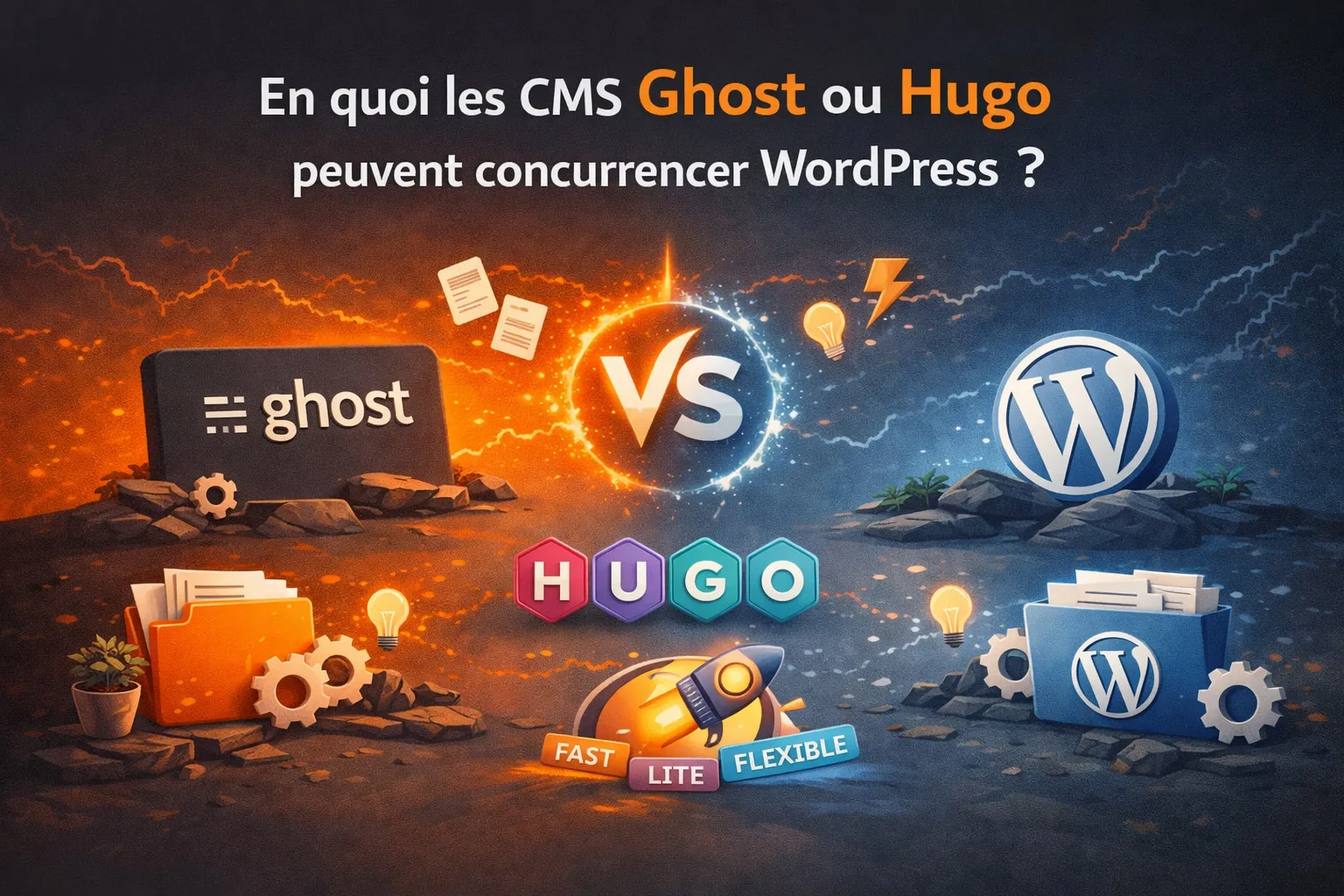concurrence cms ghost et hugo pour wordpress