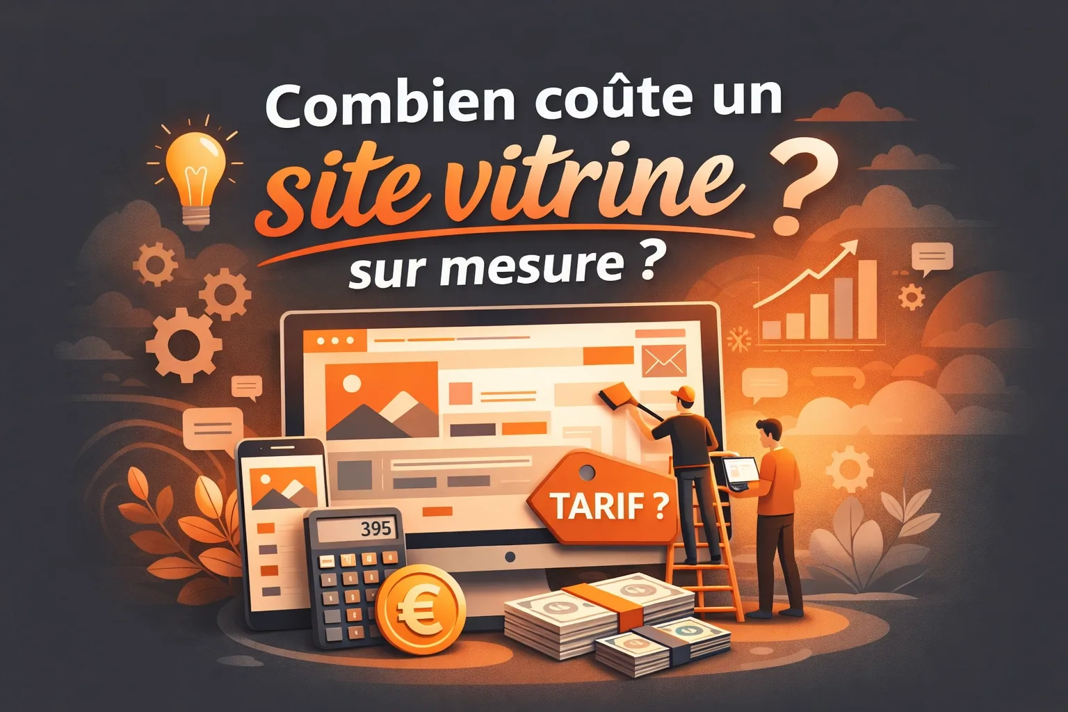 cout site vitrine sur mesure
