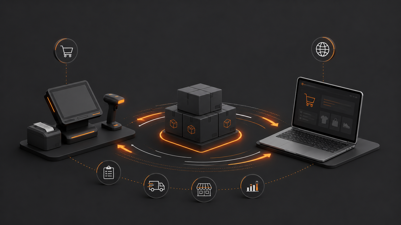 Synchronisation d'un stock entre une caisse de magasin et une boutique en ligne