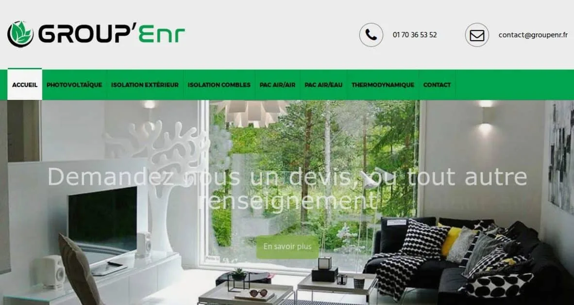 energies renouvelables site vitrine