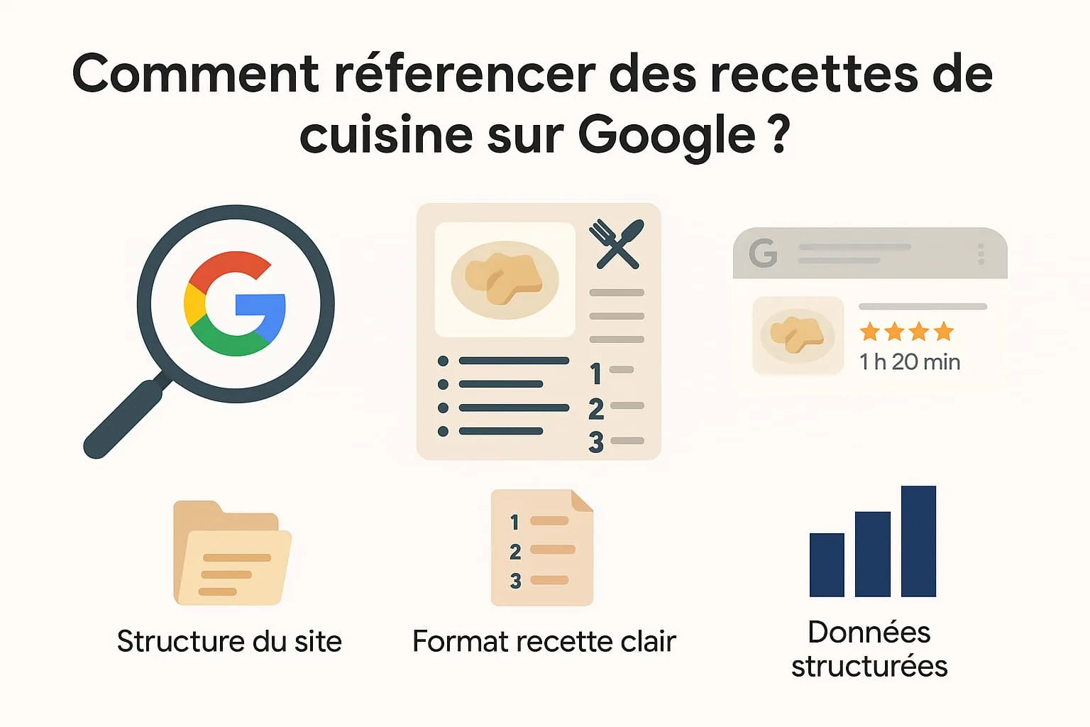 referencement blog recettes Google