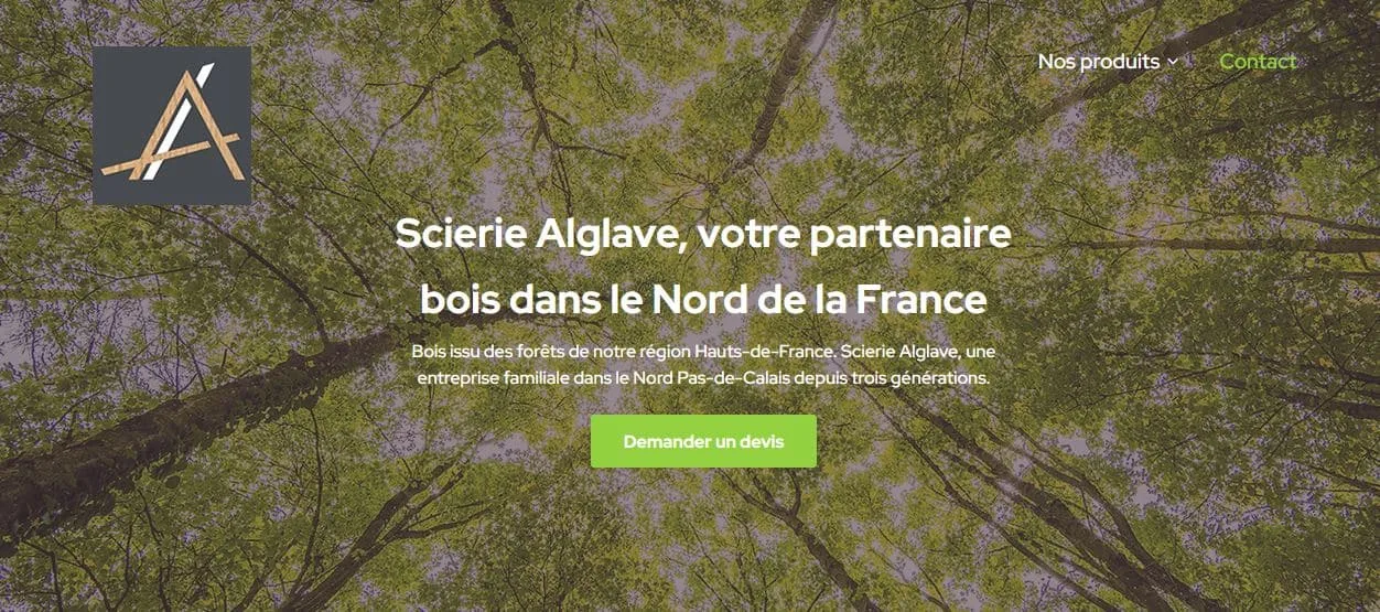 creation site scierie alglave