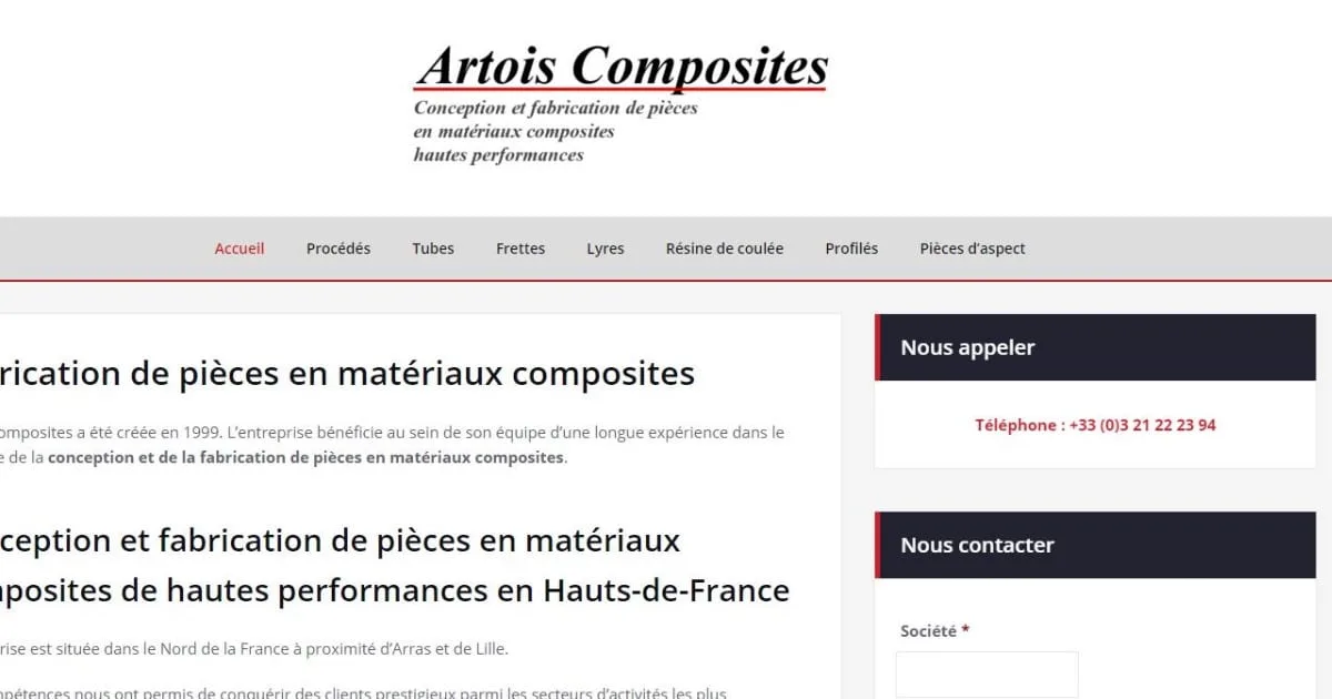 site web industriel