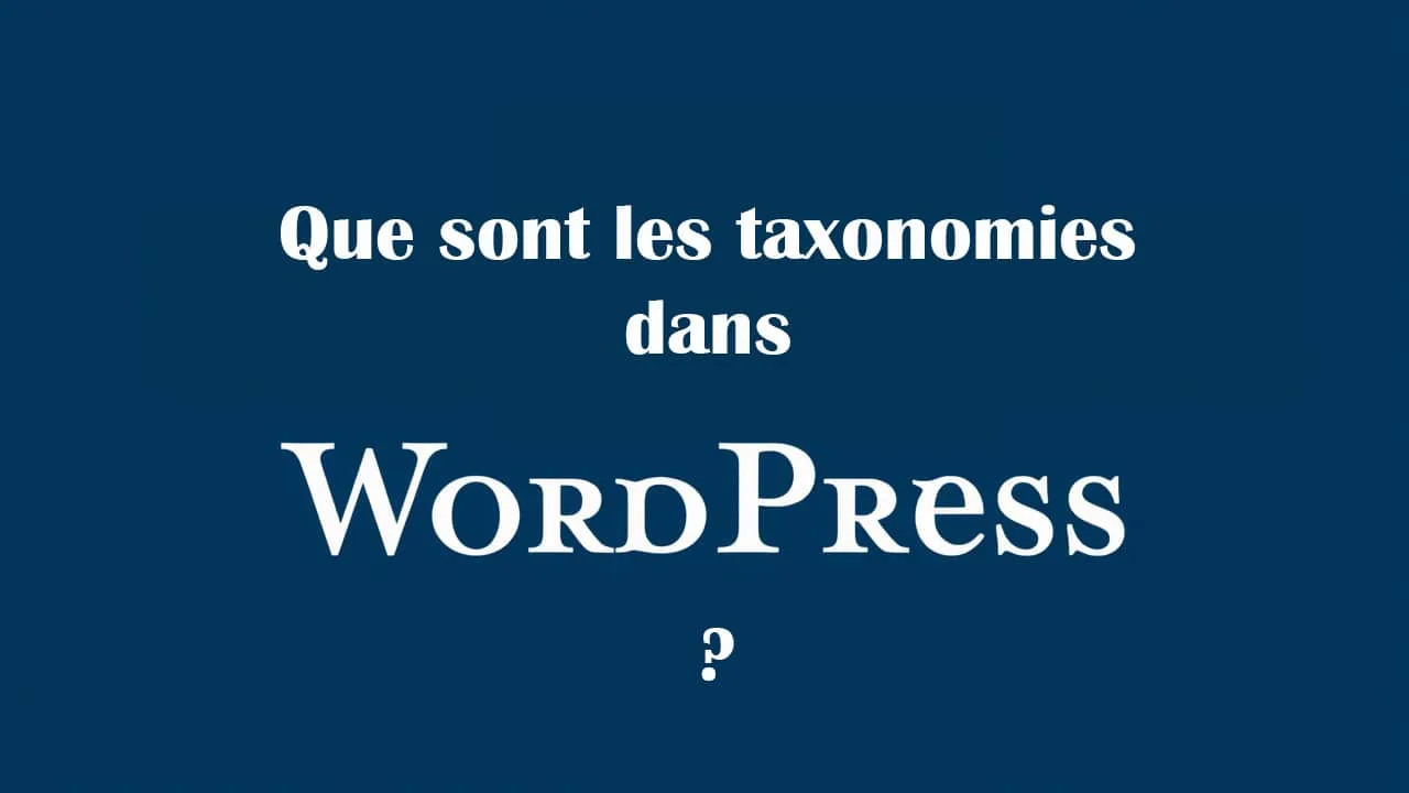taxonomie wordpress