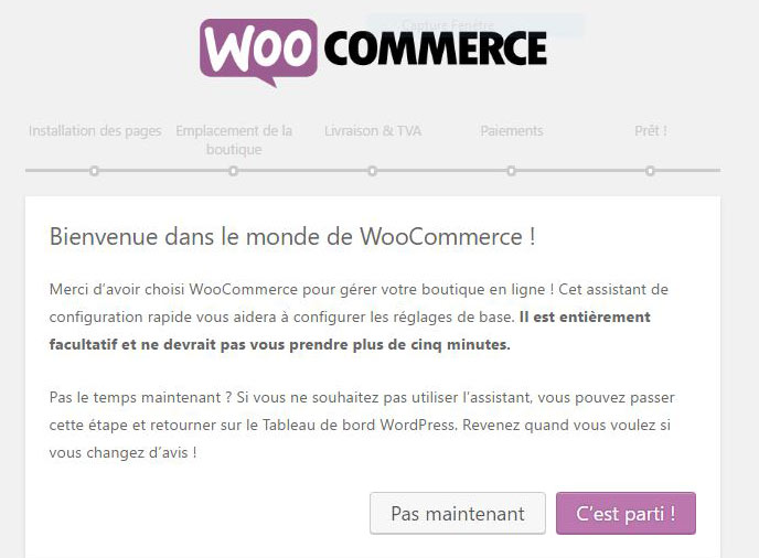 Configuration rapide du plugin WooCommerce pour WordPress
