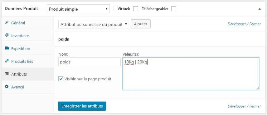 produit avancé