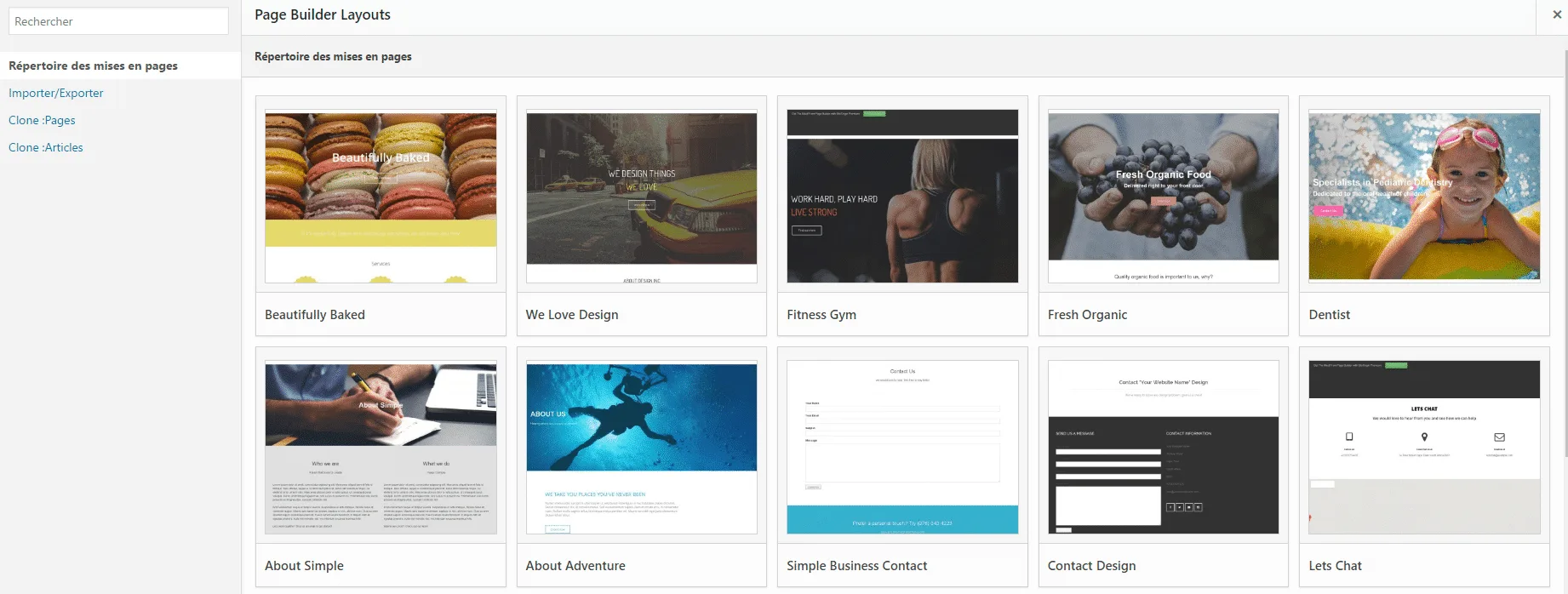 ajout de galerie images avec builder