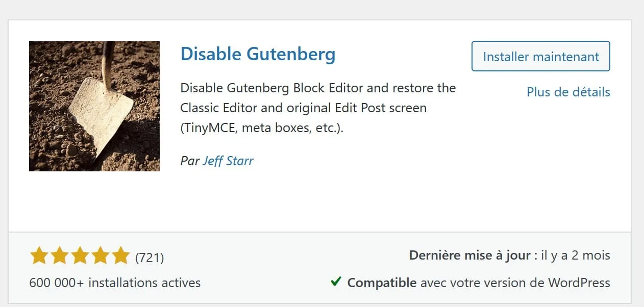 Disable Gutenberg