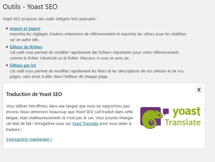 onglet outil yoast seo wordpress