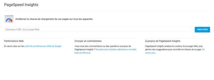 Tests Google Pagespeed