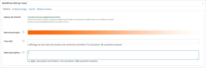 WordPress Article SEO Yoast WordPress Article SEO Yoast - Améliorer son Référencement naturel