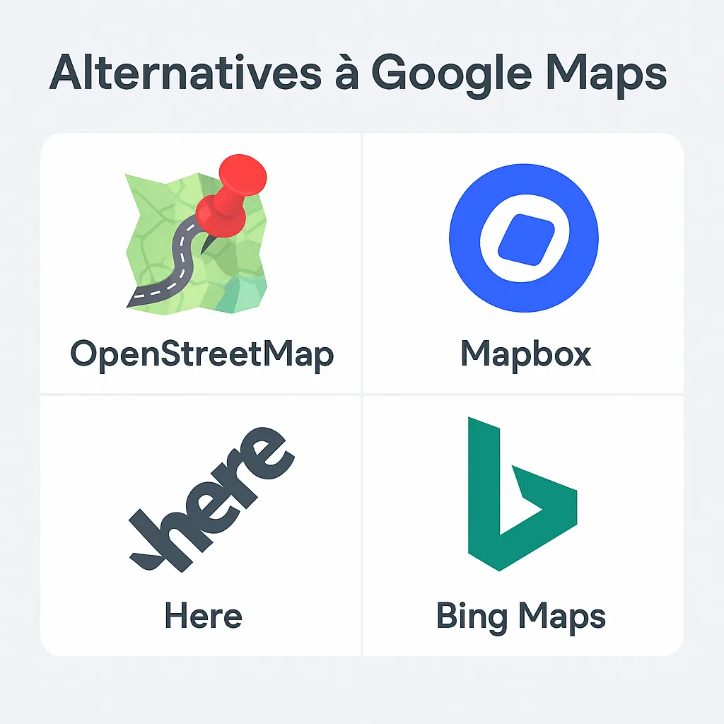 Les alternatives à Google Maps pour intégrer une carte