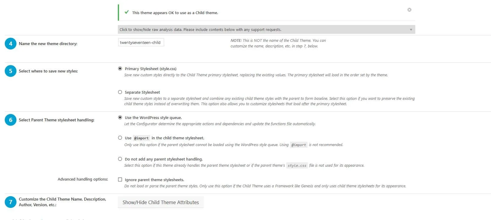 analyse du theme wordpress