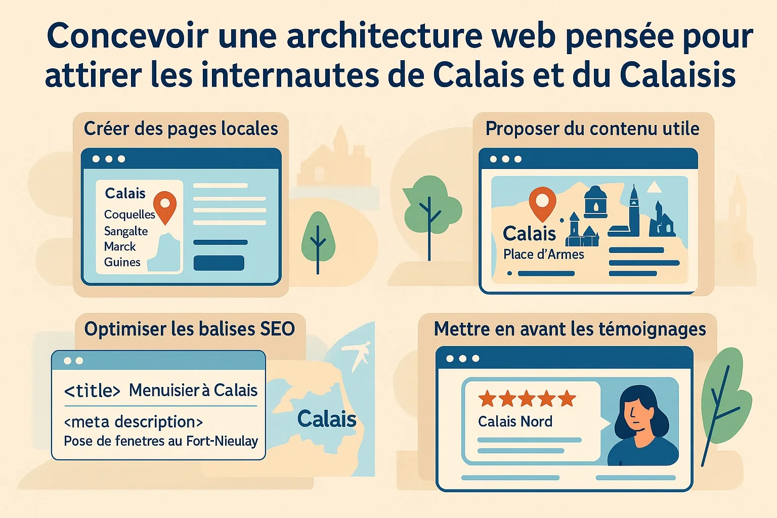 Architecture Web et SEO d'un site Internet à Calais