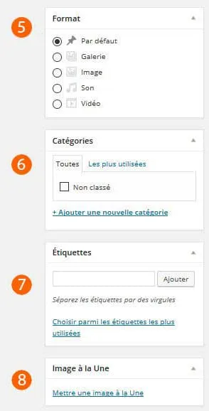 barre latérale articles wordpress