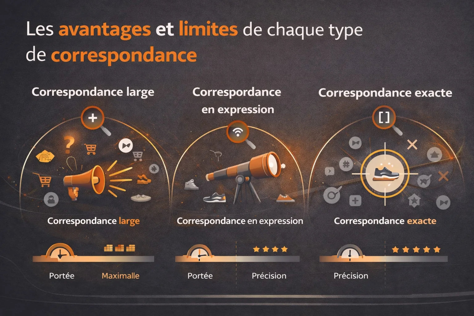 avantages et limites de chaque correspondance