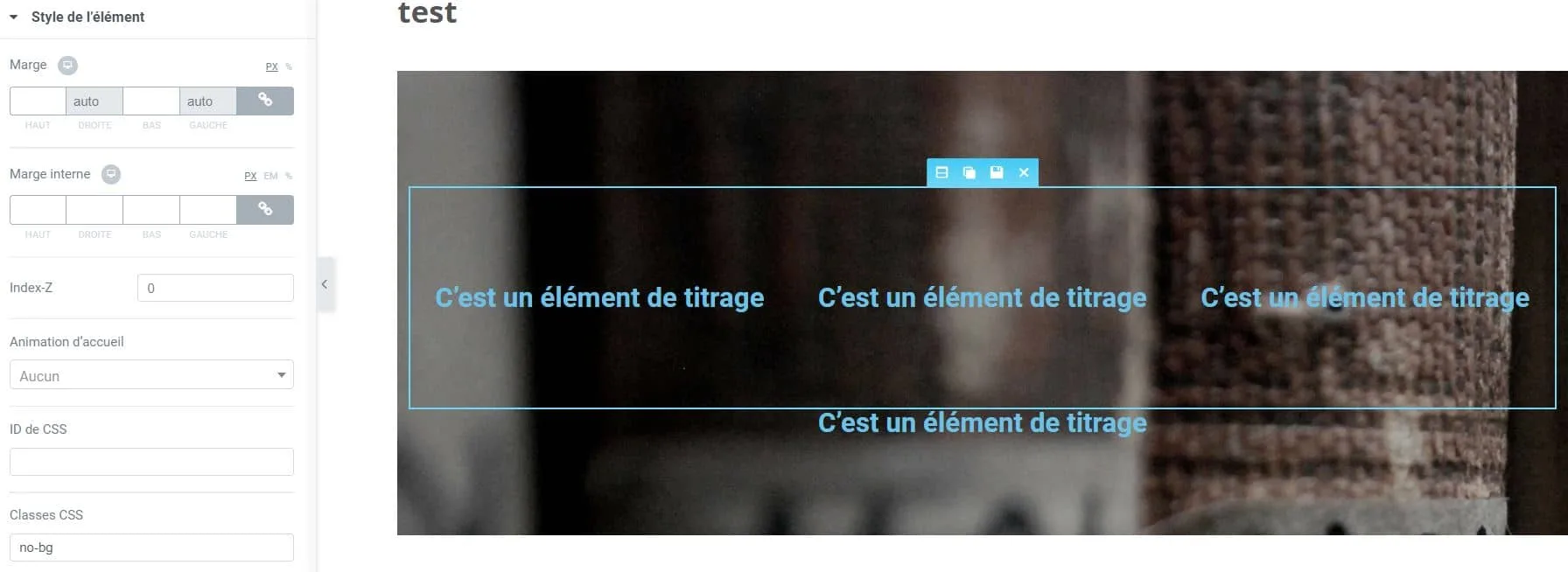 background elementor