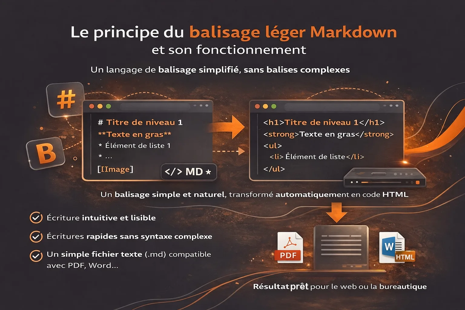 balisage leger markdown fonctionnement