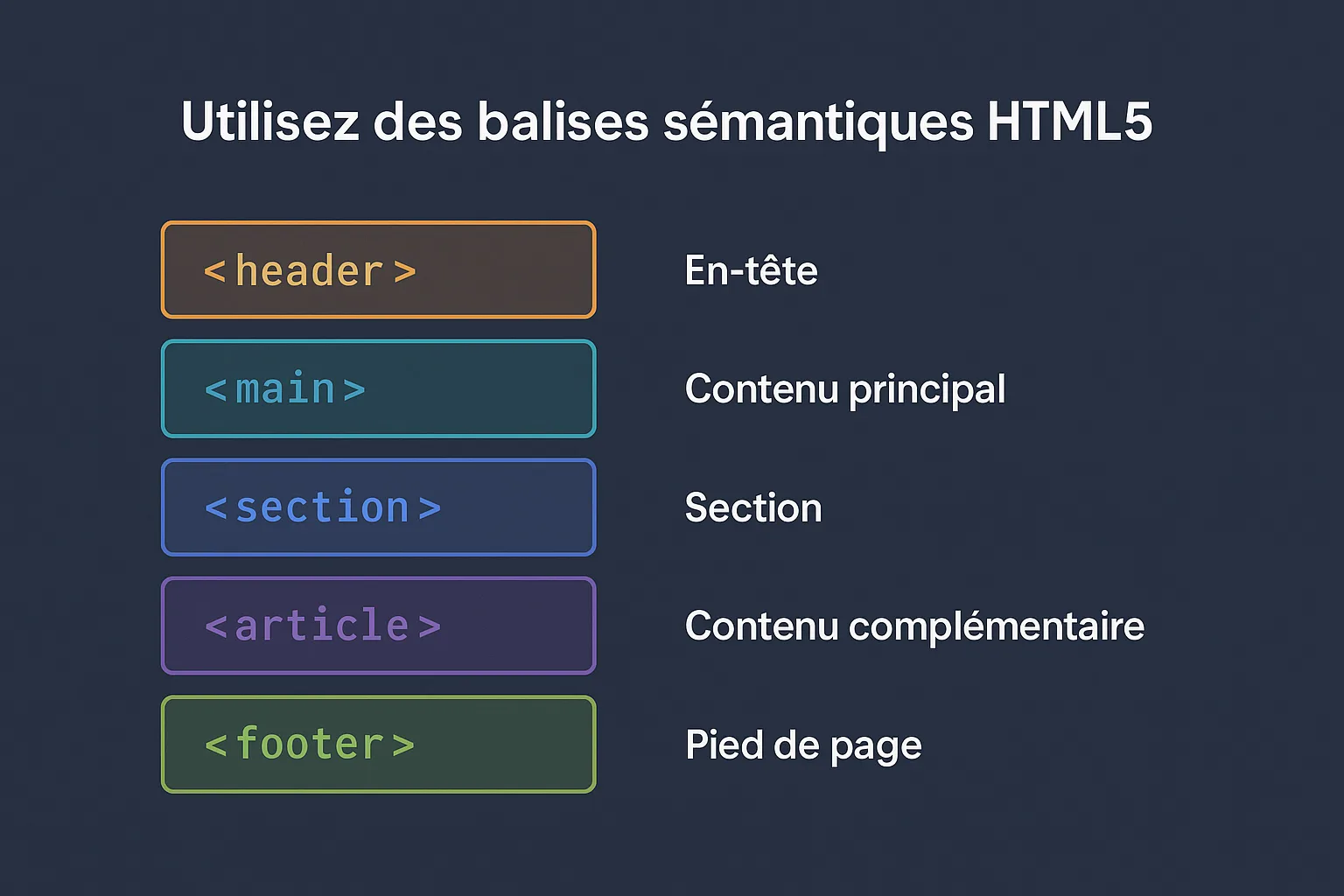 balises semantiques html 5