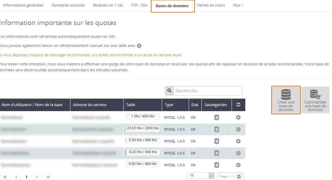 bdd ovh
