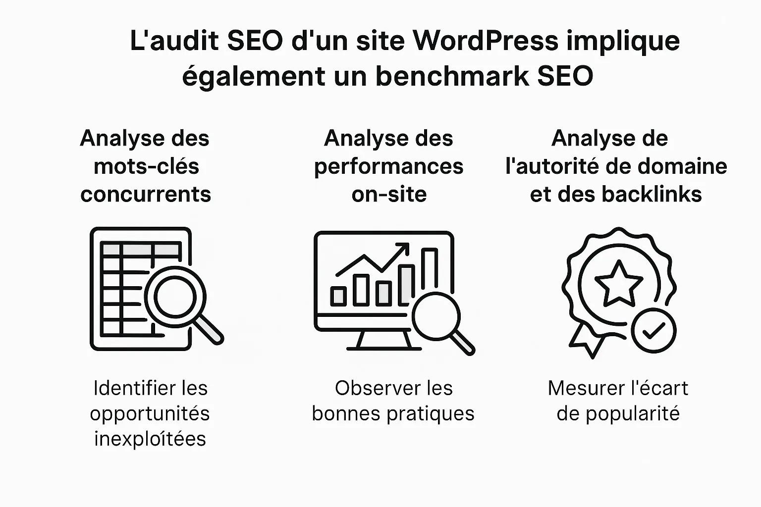 Benchmark SEO d'un site WordPress
