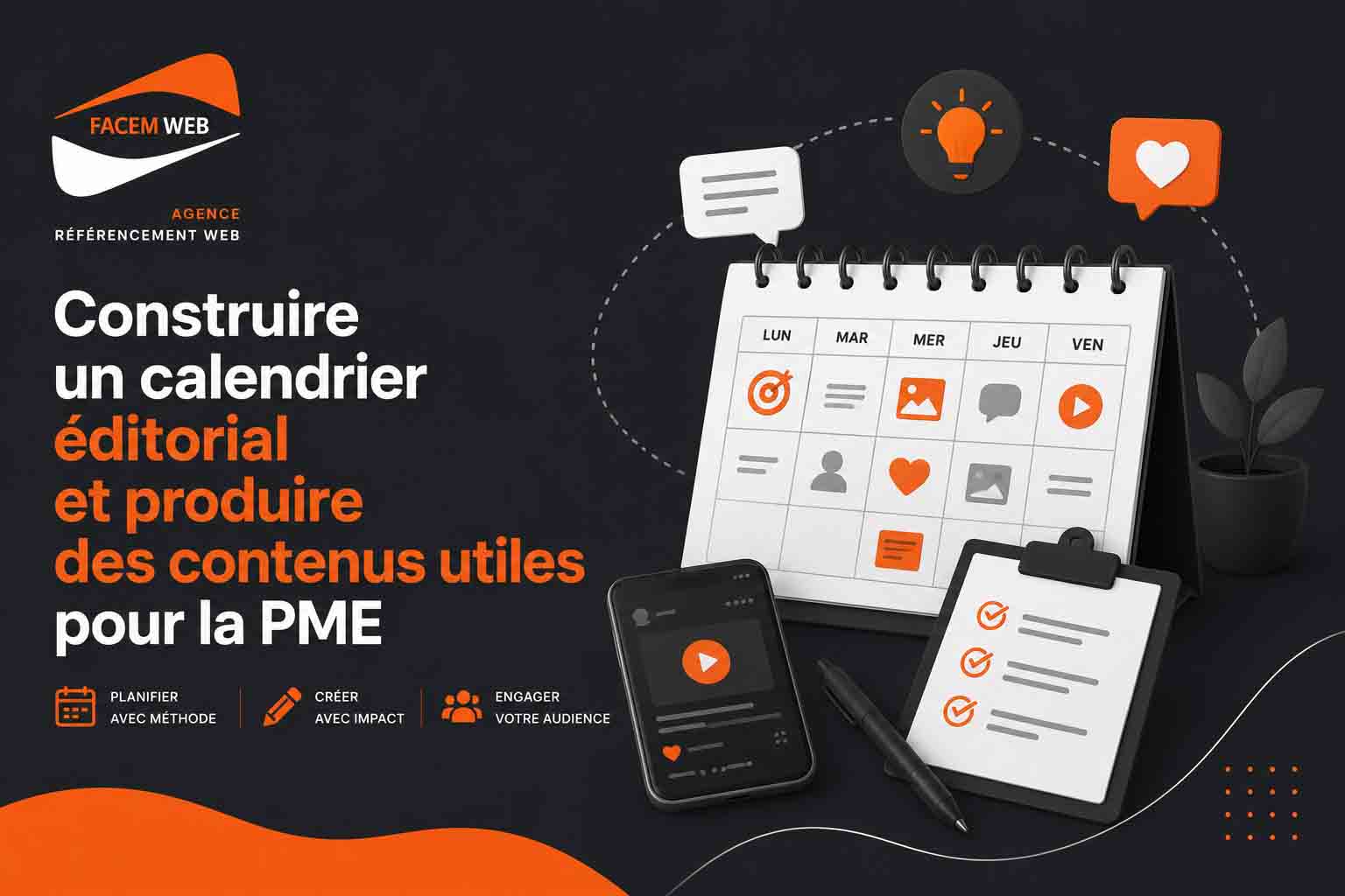calendrier éditorial reseaux sociaux pme