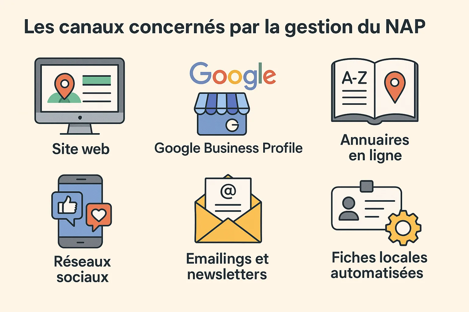 canaux concernés par la gestion nap
