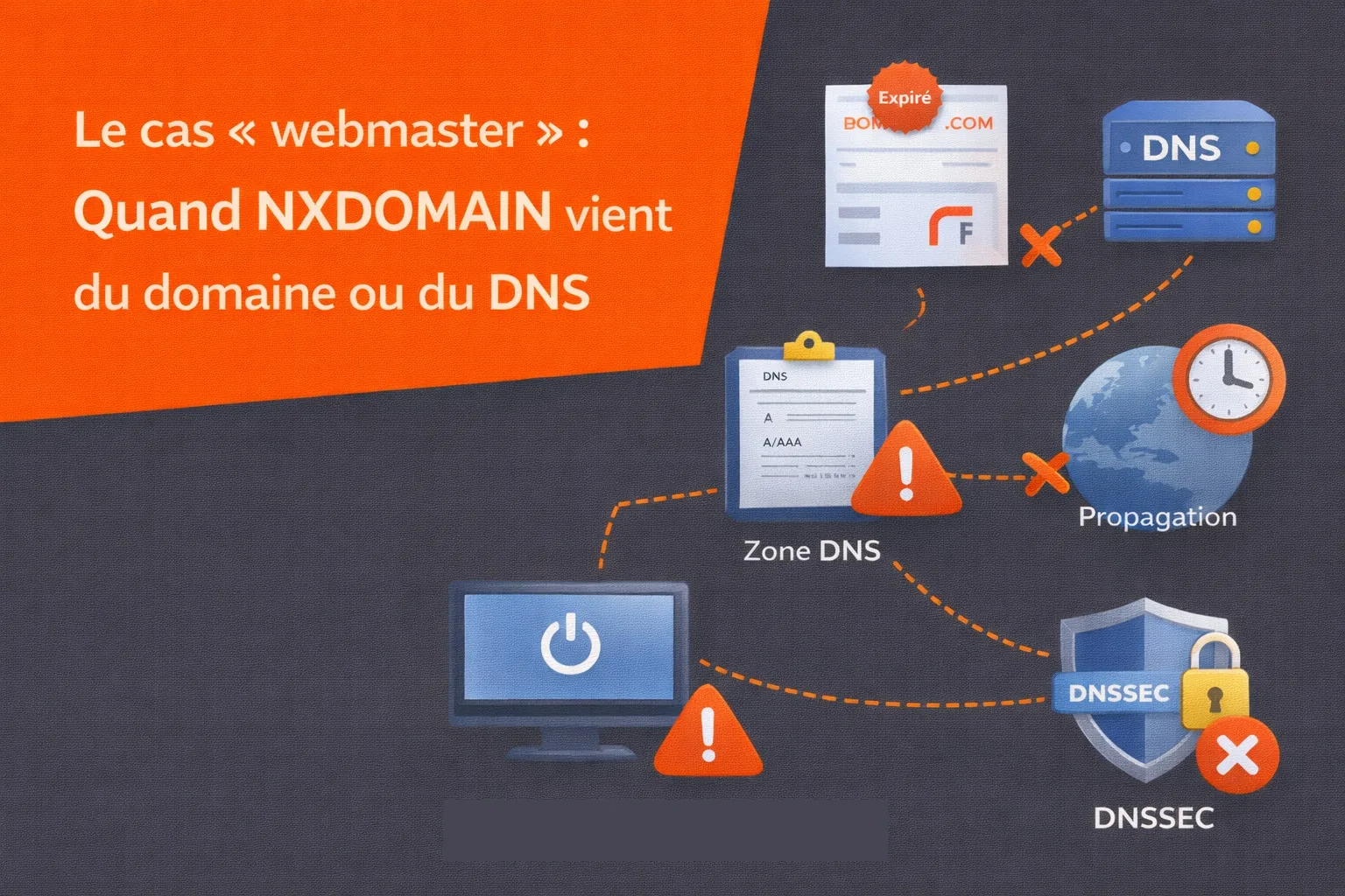 Erreur DNS_PROBE_FINISHED_NXDOMAIN vue côté webmaster