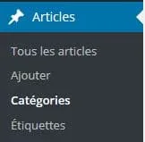 ajouter une categorie dans wp