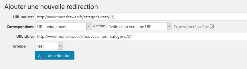 changer nom categorie wordpress