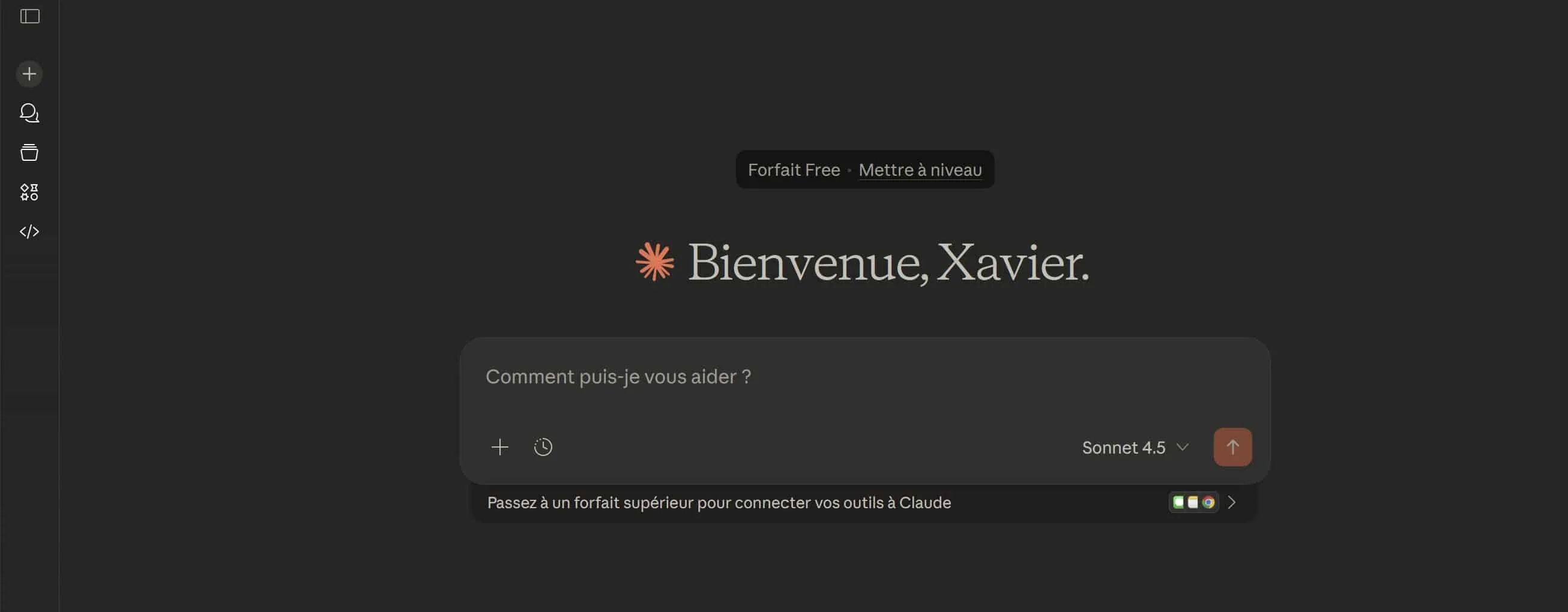 interface simple claude ai