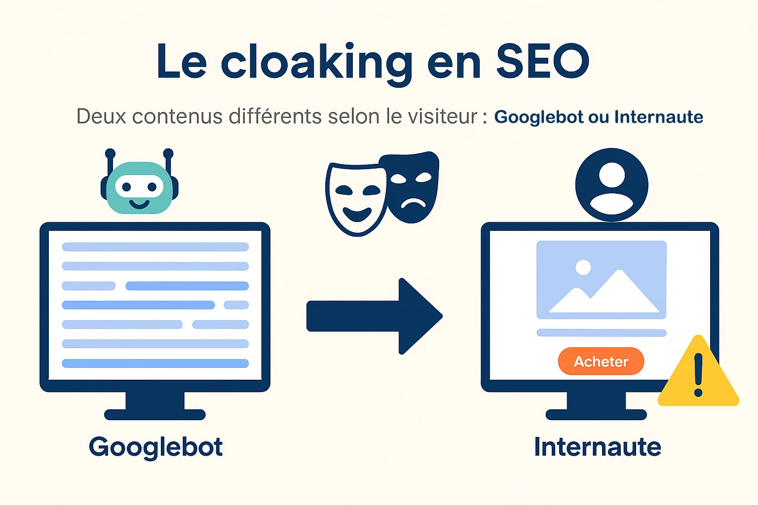 Le cloaking, technique de spamdexing en SEO