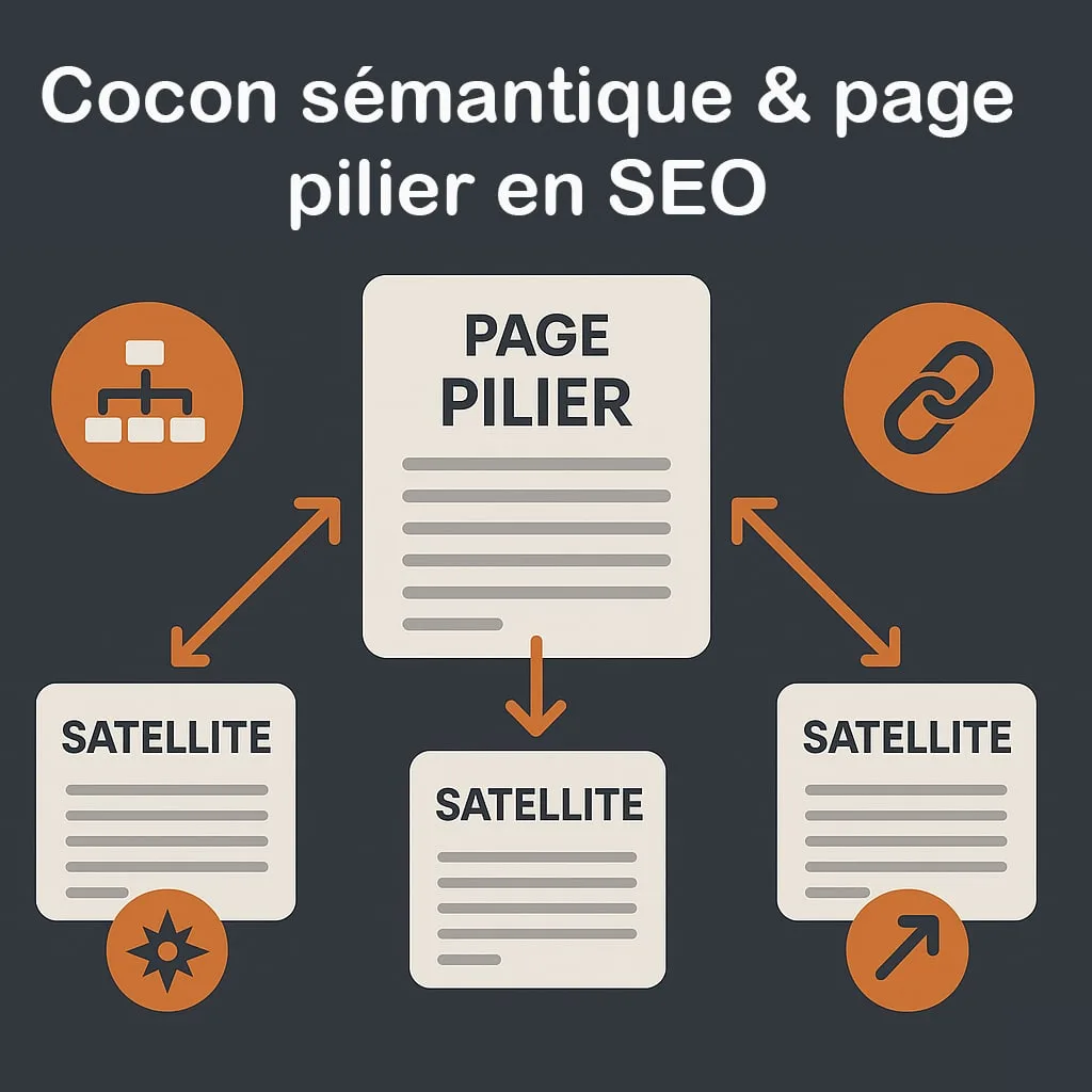 Cocon sémantique structuré autour d'une page pilier