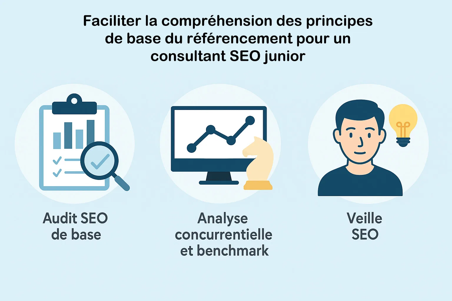 comprehension principes de base referencement consultant seo junior