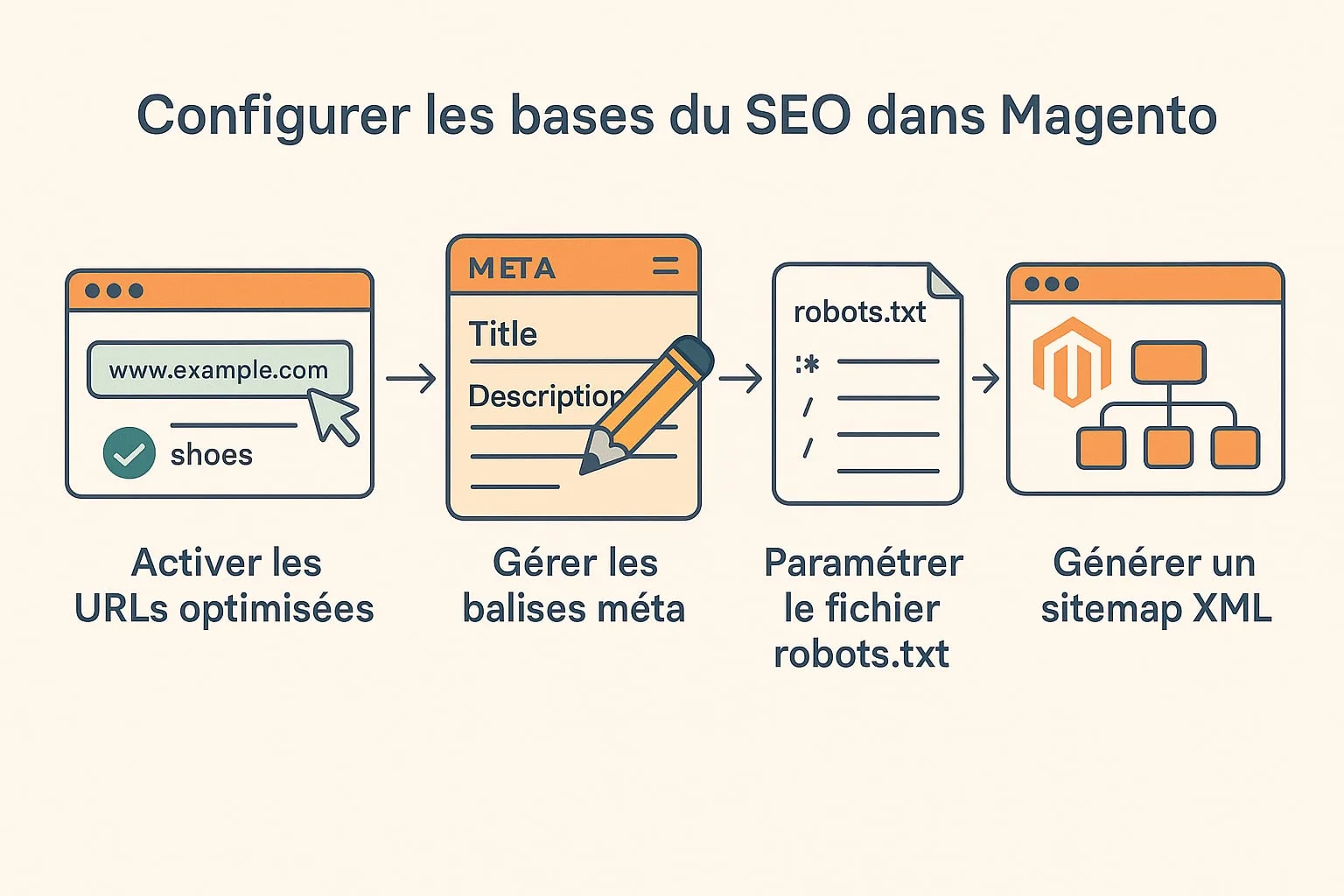 Configurations SEO de base d'une boutique Magento