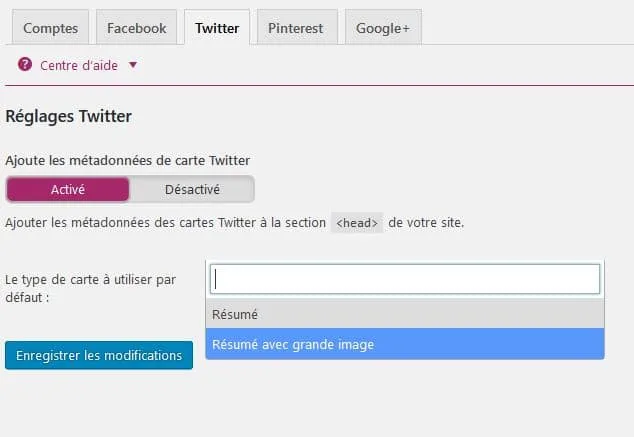 configuration twitter yoast wordpress