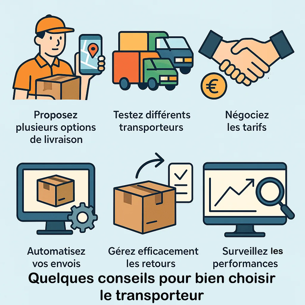 Conseils pour choisir un transporteur pour son e-commerce