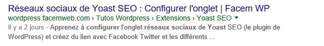 affichage il d ariane dans google