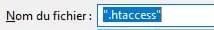 creation fichier htaccess tutoriel