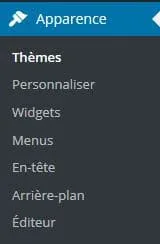 creer menu wordpress
