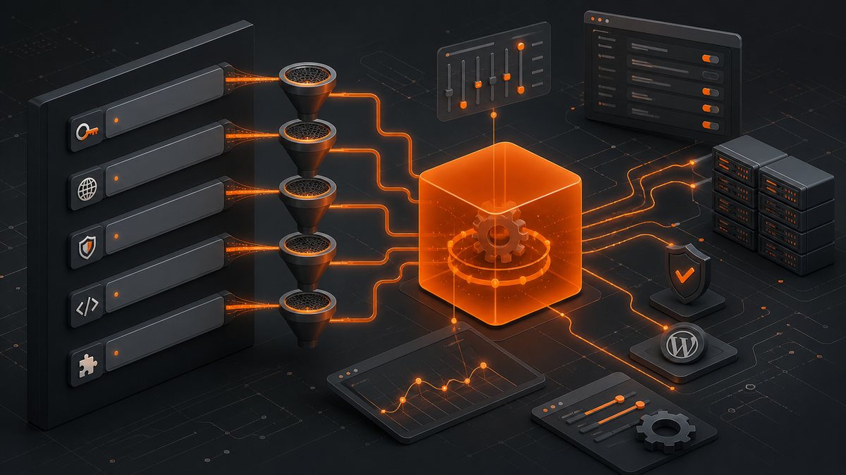 Structure d’une page d’options construite avec l’API Settings