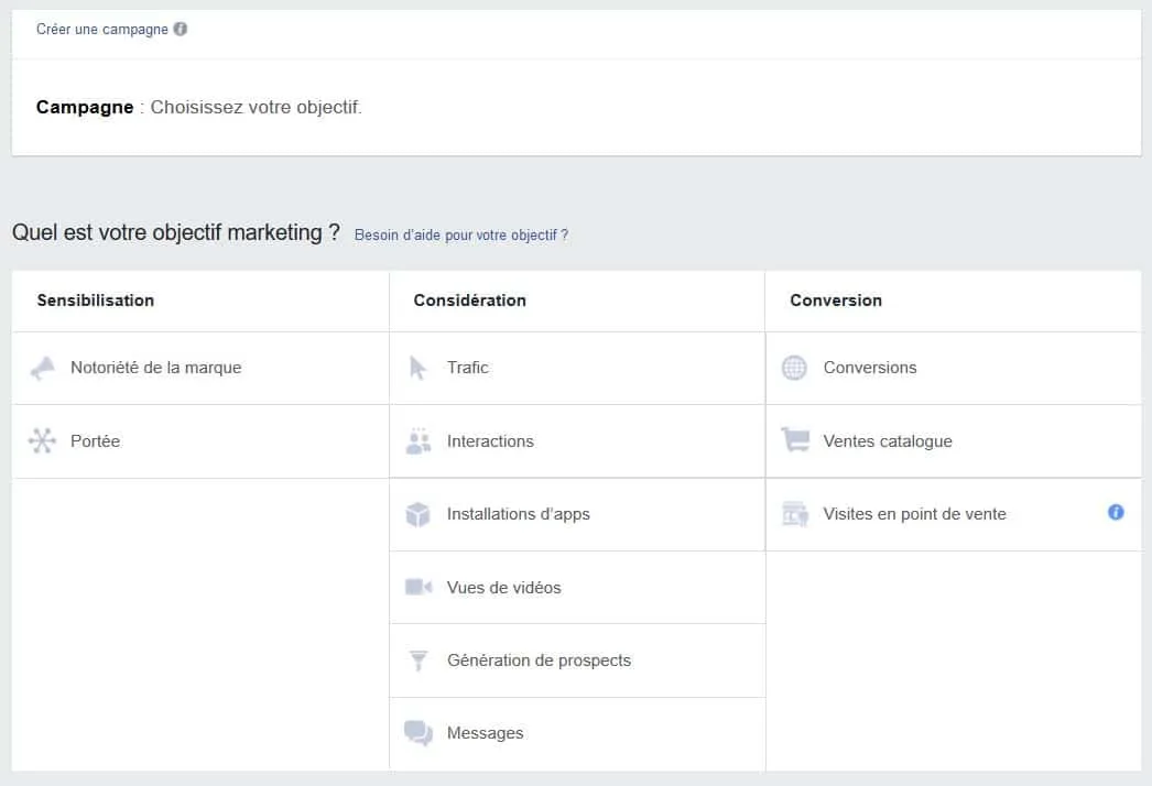 Créer publicité Ads Facebook