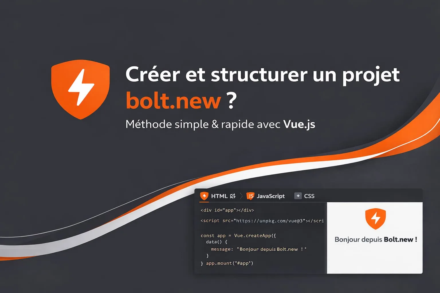 Création et structuration d'un projet avec Bolt.new