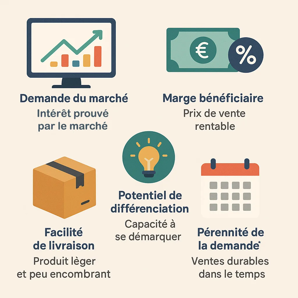 Critères pour choisir quoi vendre en e-commerce