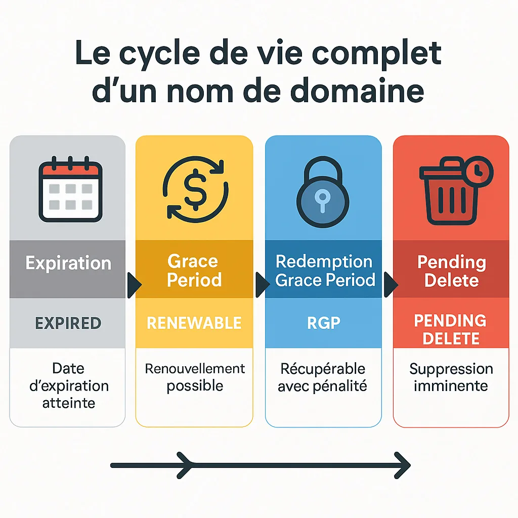 cycle de vie nom de domaine